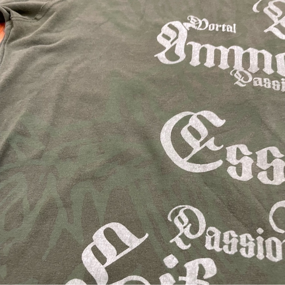 EDWARD DADA Men’s Green Embroidered long Sleeve Graphic Tee T-Shirt Small - Picture 12 of 12